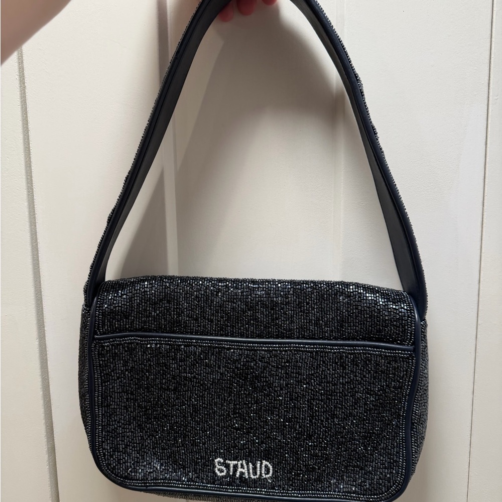 STAUD Navy Beaded Tommy Bag - Picture 5 of 10